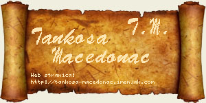 Tankosa Macedonac vizit kartica